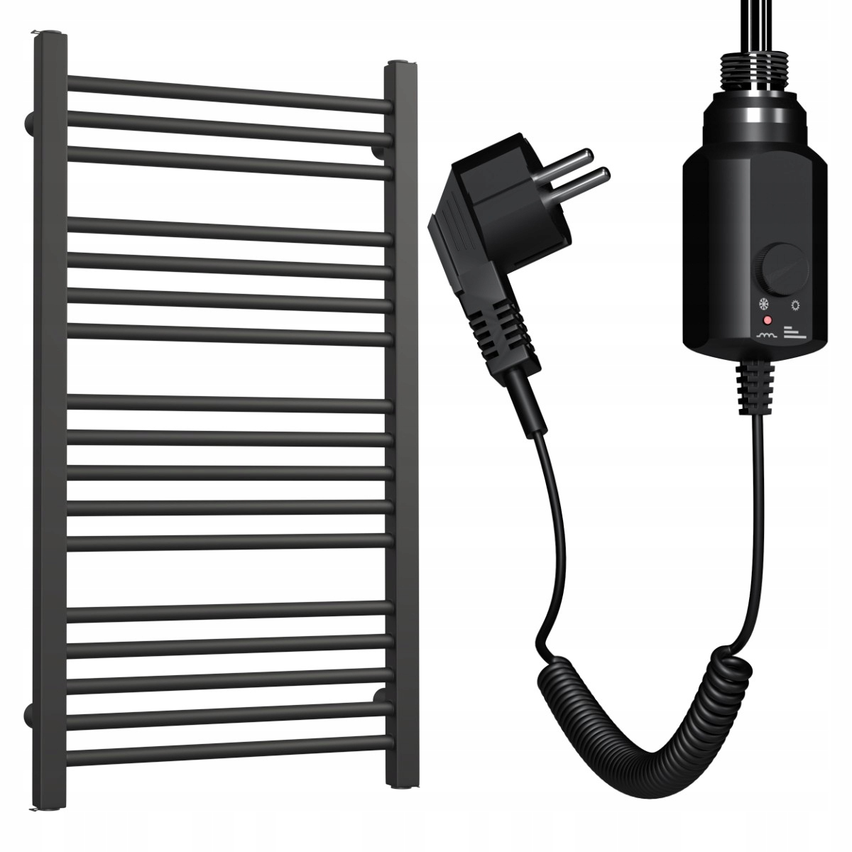 ELEKTRICKÝ OHRIEVAČ REBRÍK 940/550 MATTE ČIERNA + OHRIEVAČ 300W ČIERNA 24h
